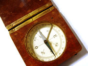 Compass in a wooden box