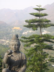 A Guan Yin statue on Lantau Island, New Territories, Hong Kong