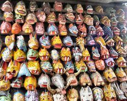 Masks in a Guatemalan Market 