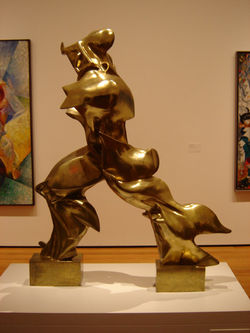 An Italian Futurist sculpture by Umberto Boccioni at the Museum of Modern Art in New York City (MoMA).