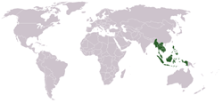 Location of Southeast Asia
