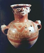 Maya funerary urn