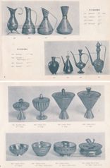 Vintage catalogue image of Art Deco decorative art metalwork designed by Maurice Ascalon and manufactured by the Pal-Bell Company circa the 1940s.