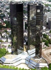 Deutsche Bank in Frankfurt, one of the major financial centres in the world.