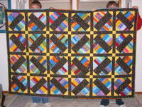 An example of a patchwork quilt.